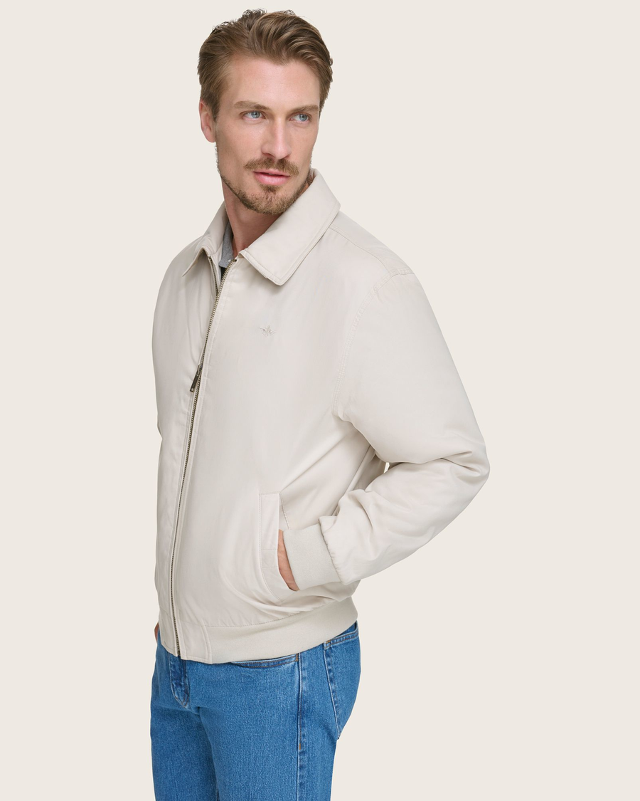 (image for) Environmentally Friendly Microtwill Relaxed Bomber Jacket